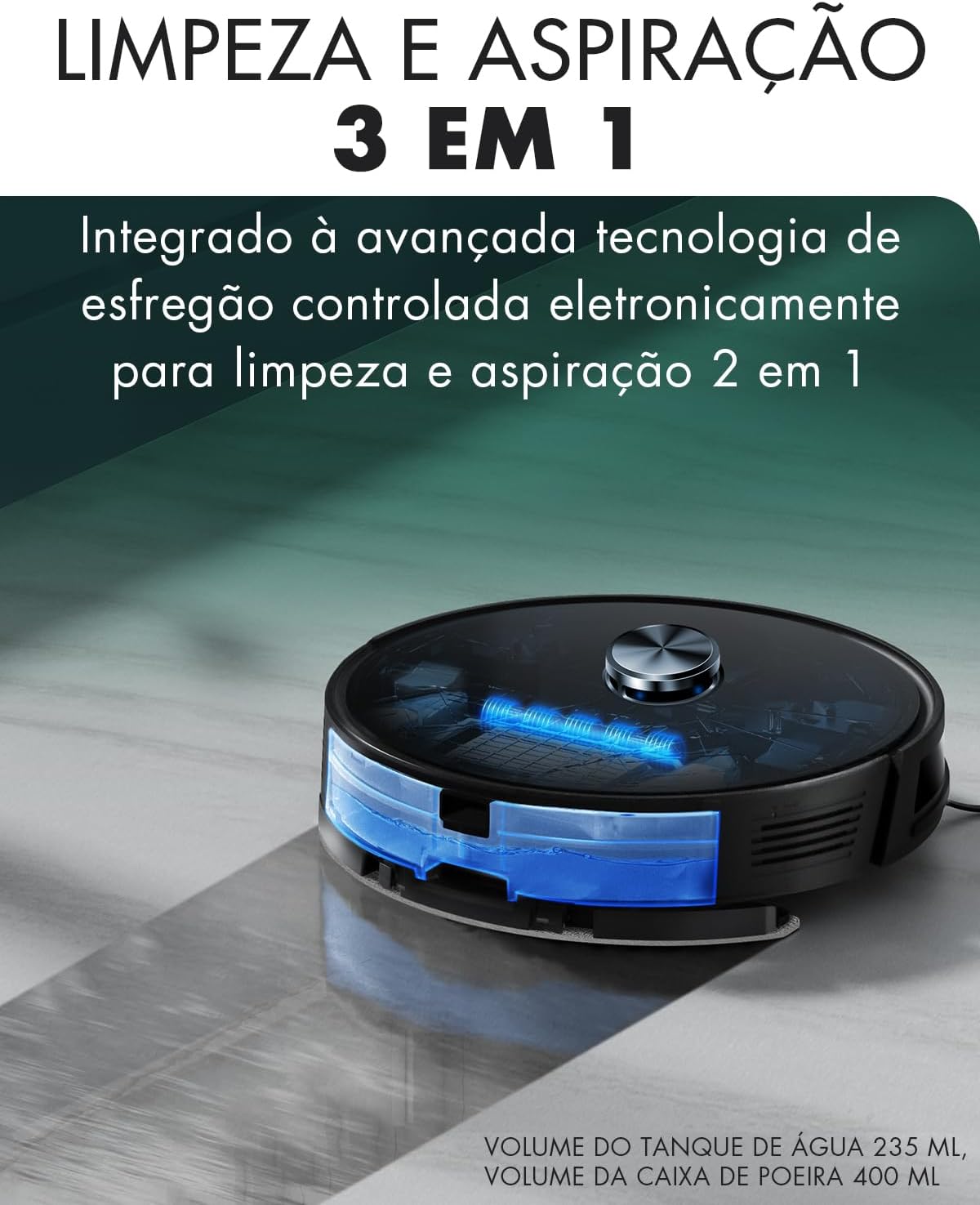 LILIN Robô aspirador de pó X6, Navegação e mapeamento LIDAR, 110/220V Bivolt, Aspirador e esfregão 3 em 1, Mapeamento de vários pisos, Autocarregamento, Conexão WiFi, Funciona com Alexa - Imagem 5