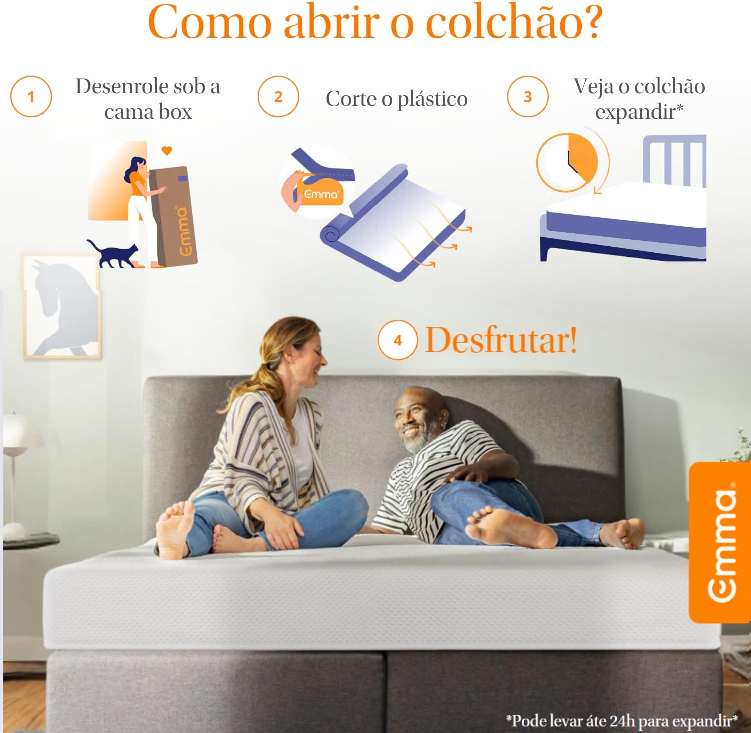 Colchão Queen Emma One Plus - Firme com tecnologia alemã, 100 noites de teste e 10 anos de garantia. - Imagem 6