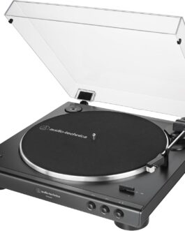 Toca-Discos Audio-Technica Sem Fio com acionamento automático por correia (Belt-Drive) AT-LP60XBT-BK, Preto, Bivolt 120/240V