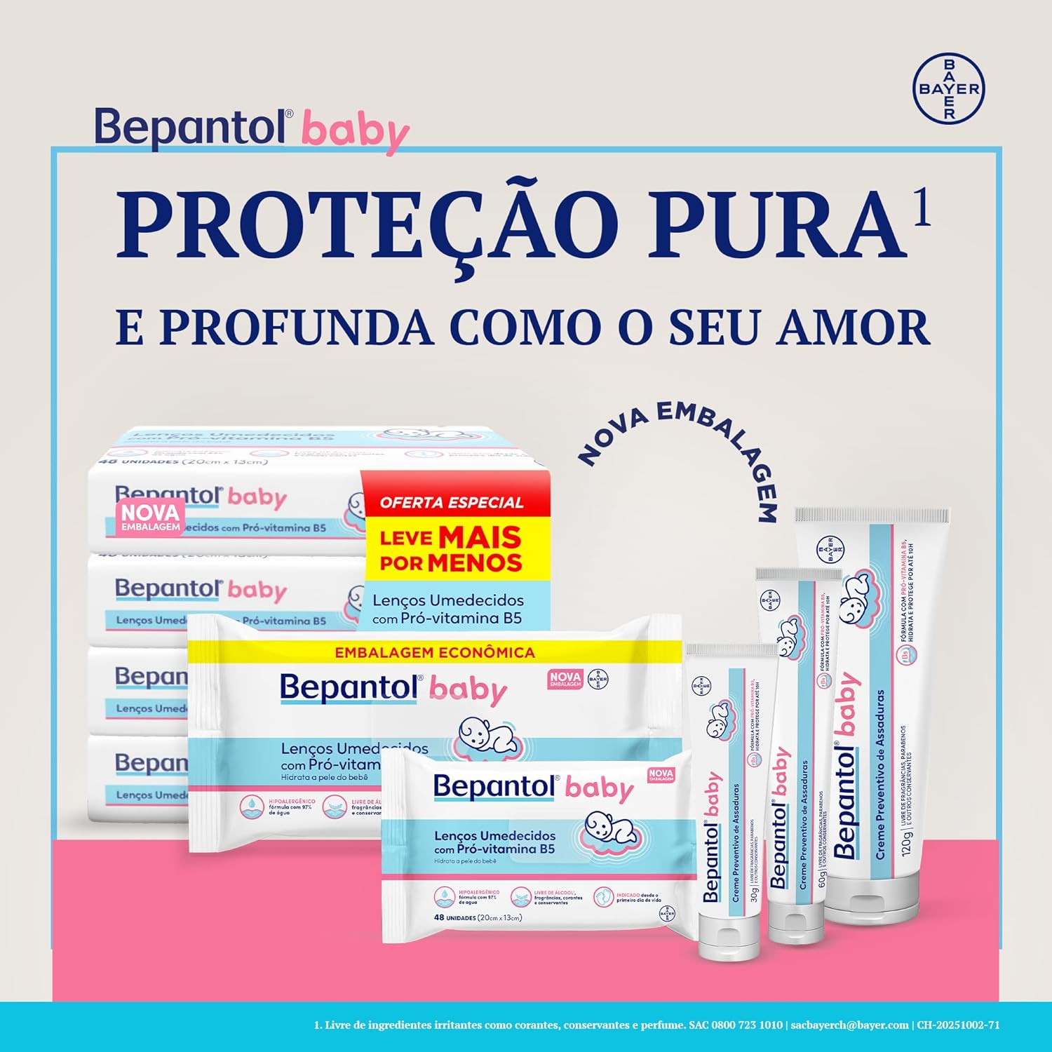 Bepantol Baby Leve 4 Pague 3 Kit 192 Lenços Umedecidos - Imagem 7