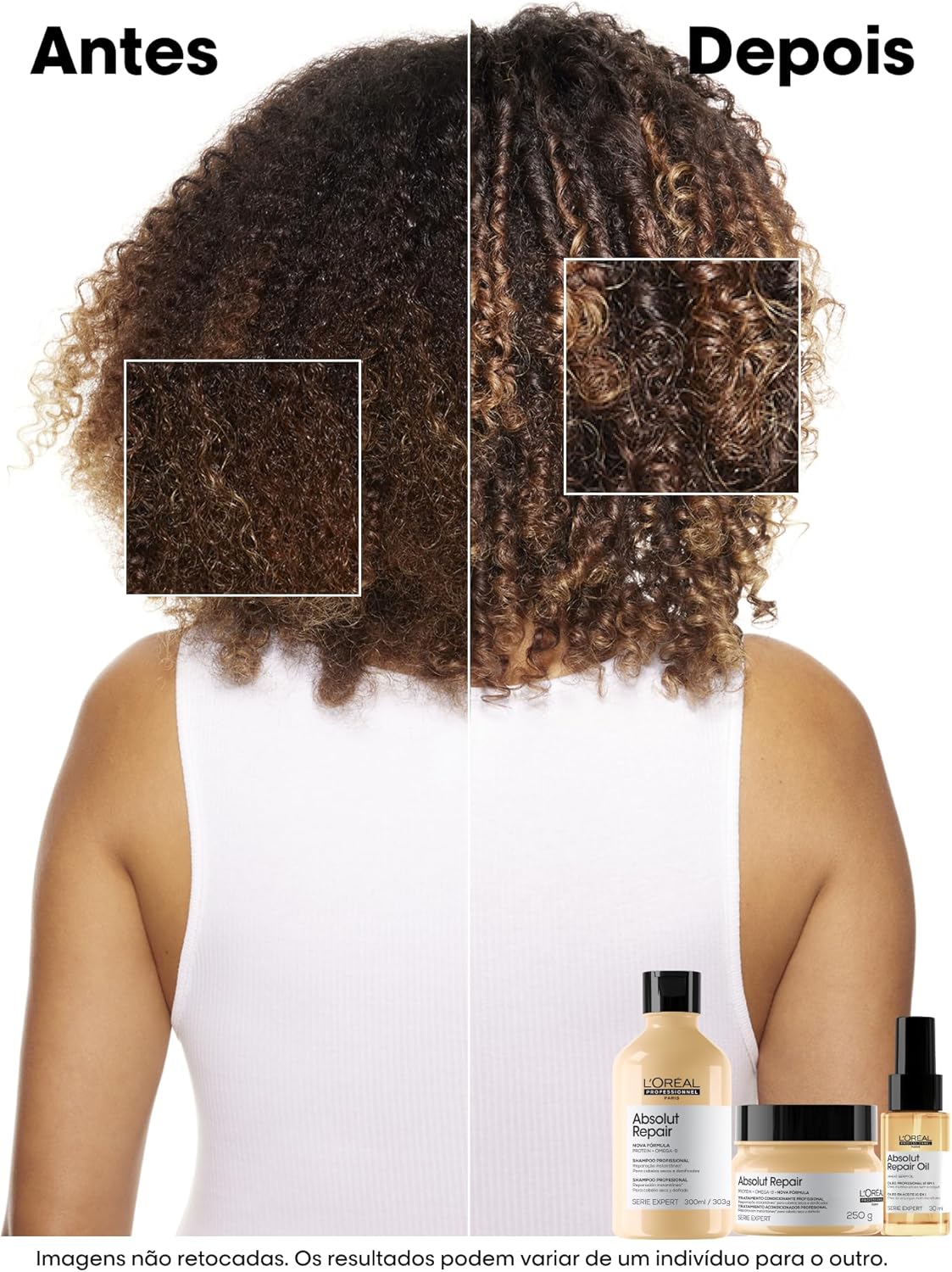 L'Oréal Professionnel Óleo 10 em 1 Absolut Repair | Multi-benefícios para cabelos secos e danificados | Repara e Promove Brilho | Com Gold Quinoa e Proteínas - Imagem 8