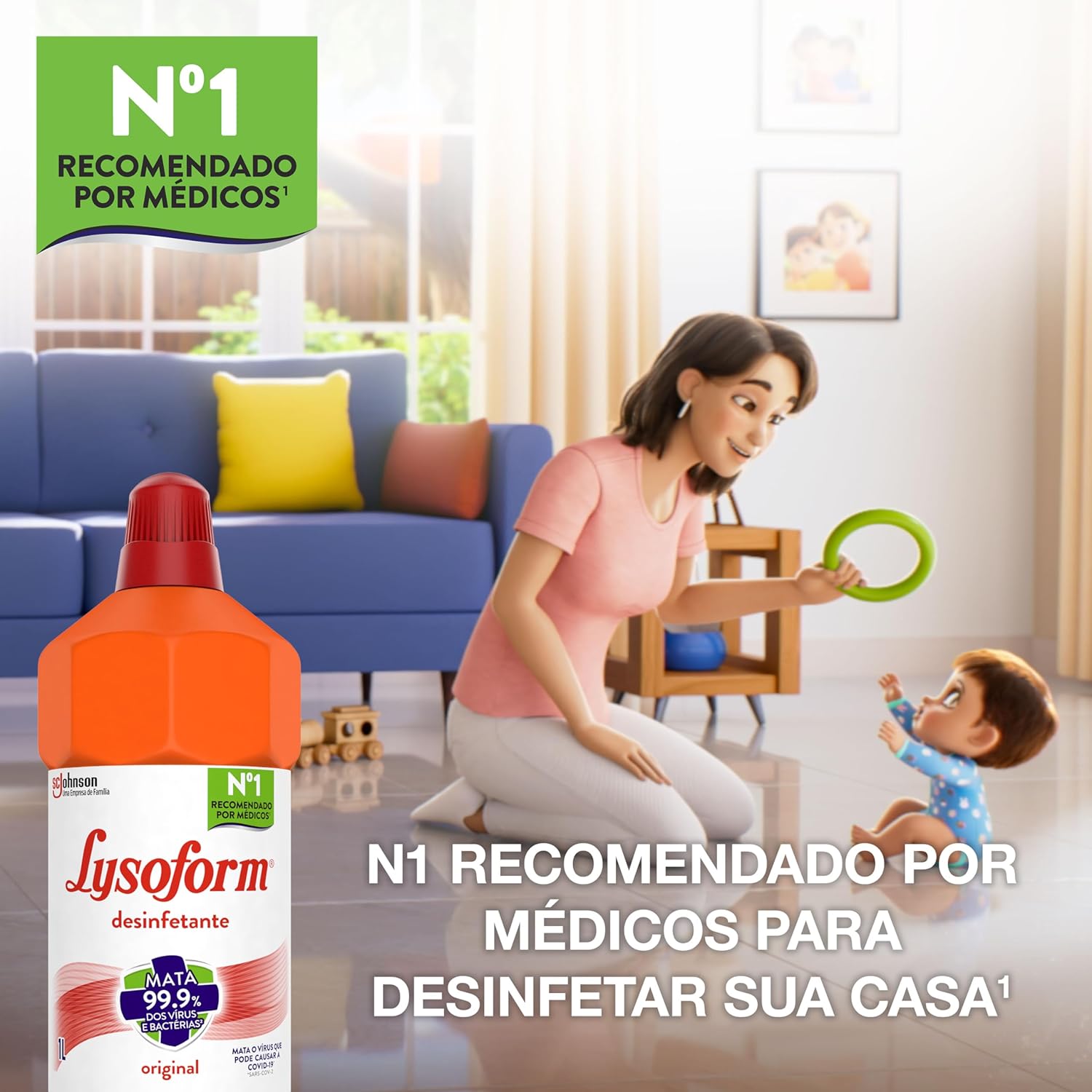 Lysoform Lavanda, Desinfetante Líquido, Limpeza Casa, 5L - Imagem 3