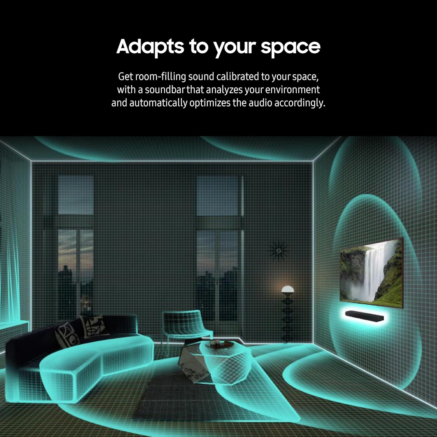 SAMSUNG Barra de som S60D 5.0ch com áudio Dolby Atmos sem fio, design multifuncional, Q-Symphony, SpaceFit Sound Pro, som adaptável, modo de jogo Pro com Alexa integrada, HW-S60D/ZA (modelo mais - Imagem 7