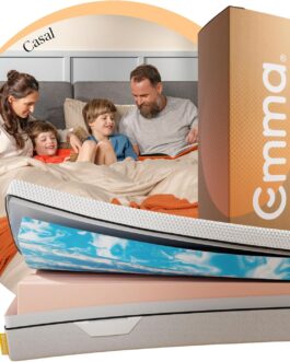 Colchão Casal Emma Duo Comfort – 10 anos de garantia, conforto de dupla face e suporte ideal para o seu corpo – 138x188cm.