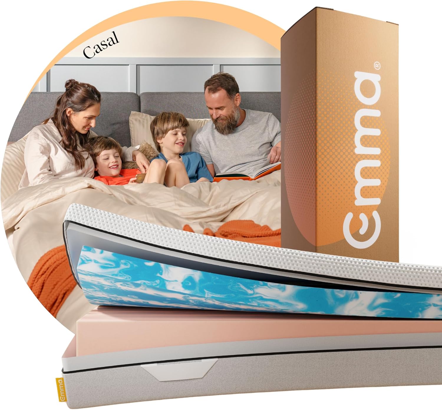 Colchão Casal Emma Duo Comfort – 10 anos de garantia, conforto de dupla face e suporte ideal para o seu corpo – 138x188cm. Colchão Casal Emma Duo Comfort – 10 anos de garantia, conforto de dupla face e suporte ideal para o seu corpo – 138x188cm.