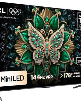 Smart TV TCL 75 Polegadas QLED Mini LED 4K C6K WiFi Bluetooth Google TV 4 HDMI 144Hz HDR10+ 75C6K