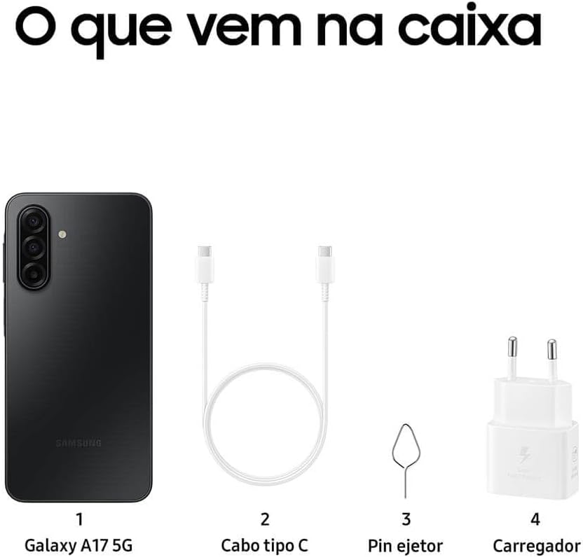 Celular Samsung Galaxy A17 5G, 128GB, 4GB, 50MP Tela 6.7" - Preto - Imagem 9