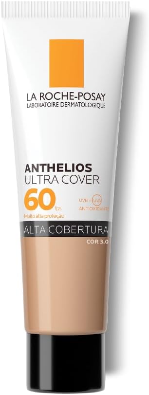 La Roche-Posay, Ultra Cover, Protetor Solar com Cor e Performance de Maquiagem, 12h de cobertura de base em uma única camada, Textura Fluida, Oil free, Toque Seco, FPS60, 30g La Roche-Posay, Ultra Cover, Protetor Solar com Cor e Performance de Maquiagem, 12h de cobertura de base em uma única camada, Textura Fluida, Oil free, Toque Seco, FPS60, 30g