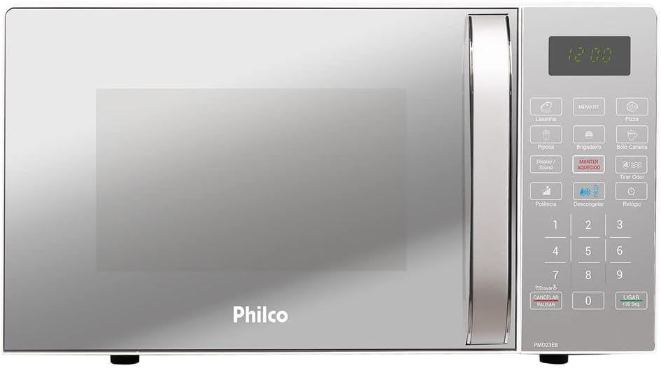 Micro-ondas Philco 20 Litros Limpa Fácil Espelhado Branco PMO23EB – 220V