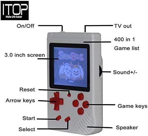 super mini game 400 em 1 completo só ligar e jogar ideal para crianças e adultos cor do console sortida - Imagem 4