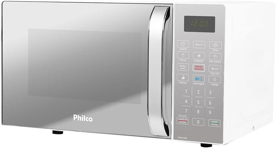 Micro-ondas Philco 20 Litros Limpa Fácil Espelhado Branco PMO23EB - 220V - Imagem 7