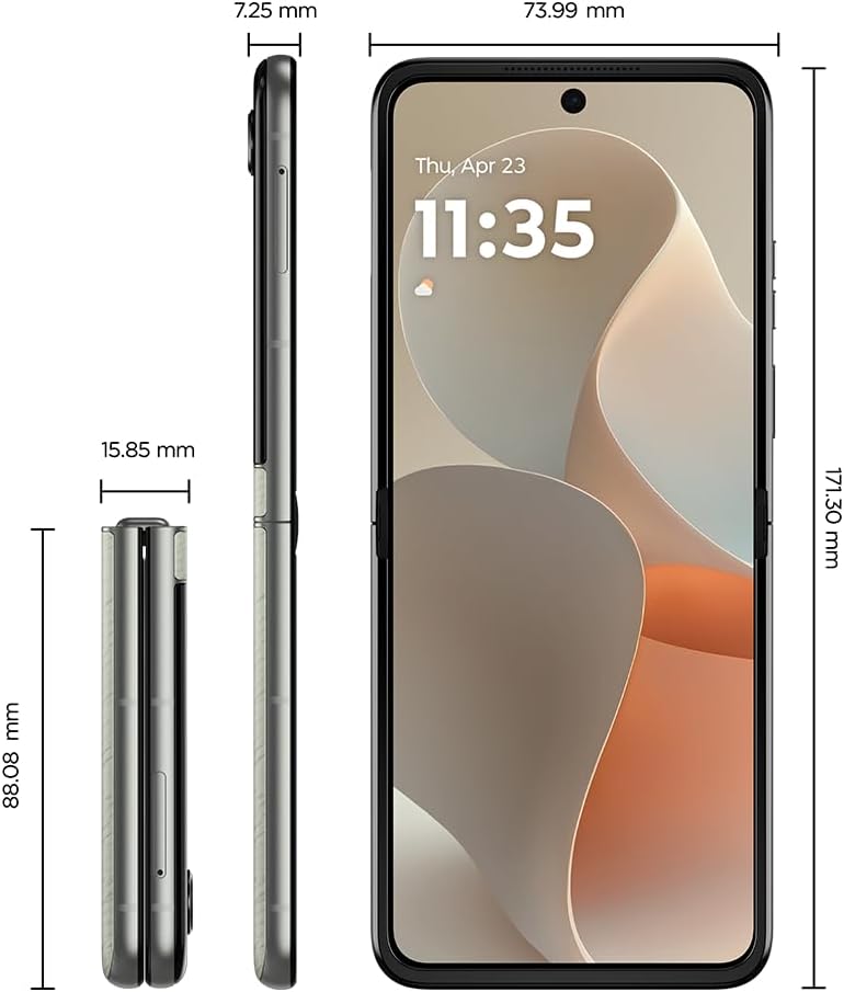 Smartphone Motorola Razr 60-256GB 24GB (12GB RAM+12GB Ram Boost) Tela dobrável 6,9" pOLED e externa 3,6” Moto AI camera IP48 - Branco - Imagem 3