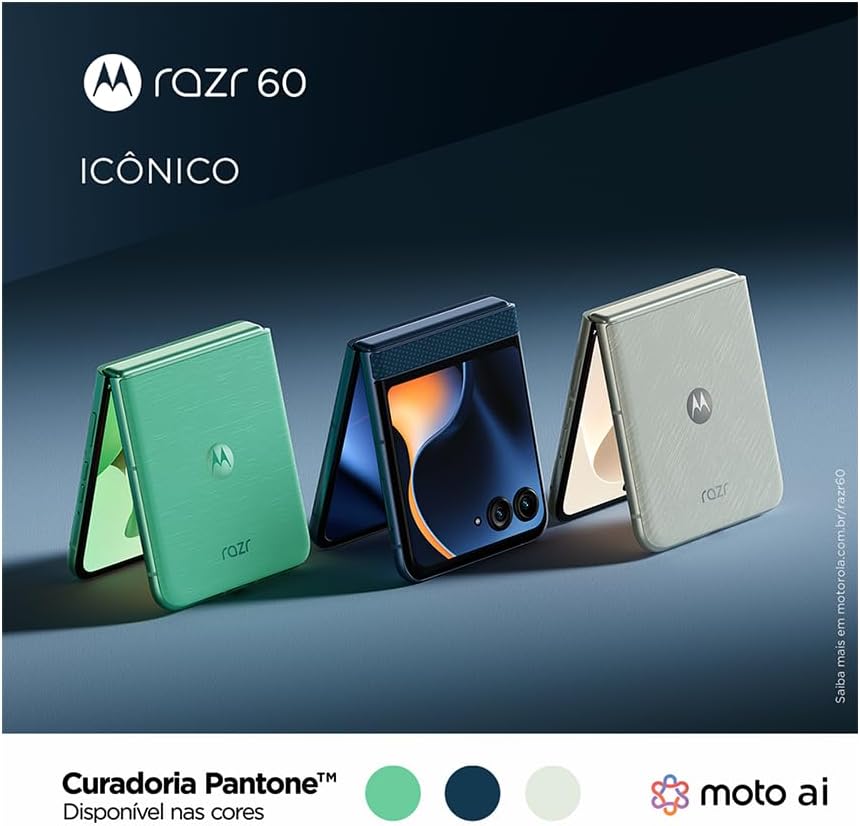 Smartphone Motorola Razr 60-256GB 24GB (12GB RAM+12GB Ram Boost) Tela dobrável 6,9" pOLED e externa 3,6” Moto AI camera IP48 - Branco - Imagem 6