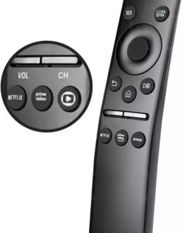 Controle Remoto Premium TV 4K Smart QLED Cristal UHD Compatível C/Teclas Netflix Prime Video Globoplay Substitui BN59 AA59 Sem Voz – Pronto Pra Usar Sem Configuração