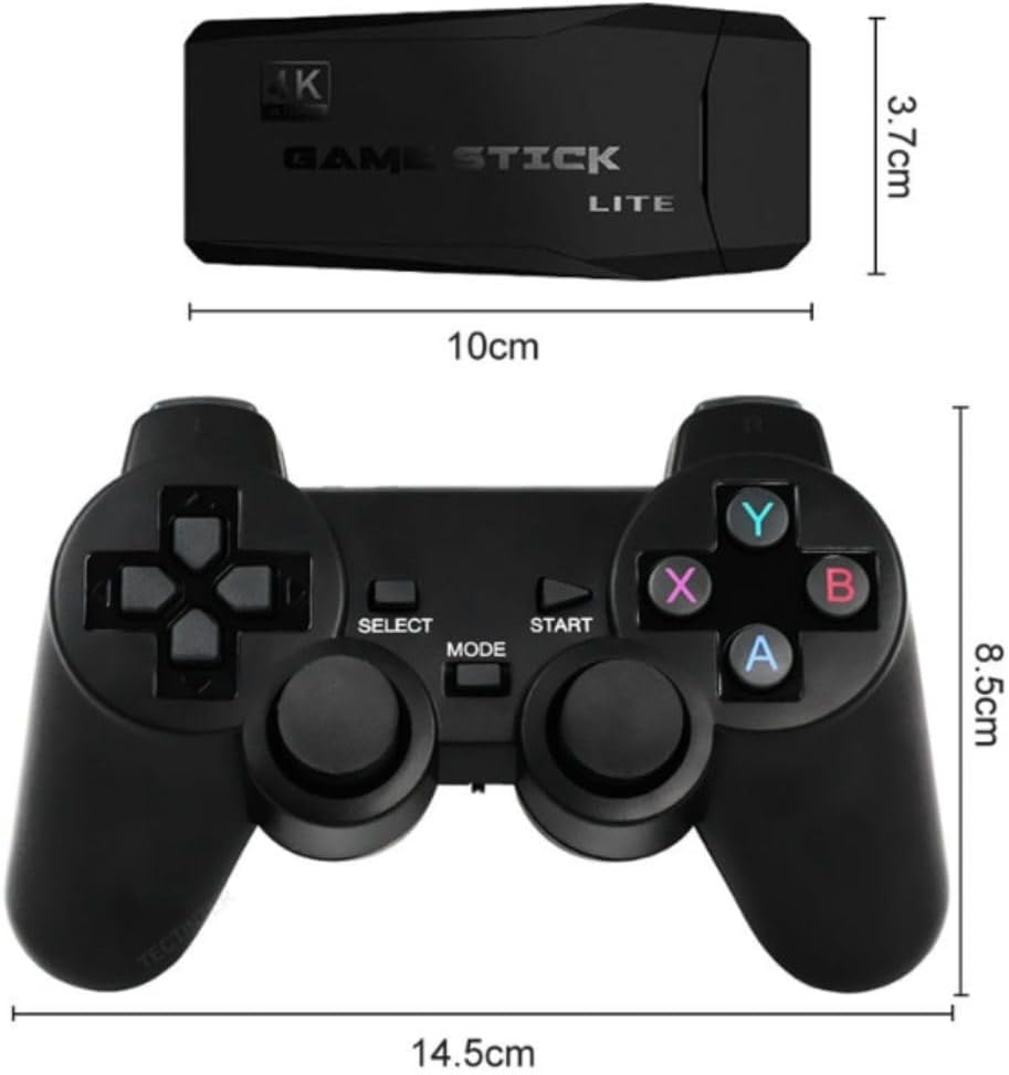 Video Game Stick HDMI Retrô com 2 Controles Sem Fio – Console Portátil com Jogos Clássicos e Modernos - Imagem 6