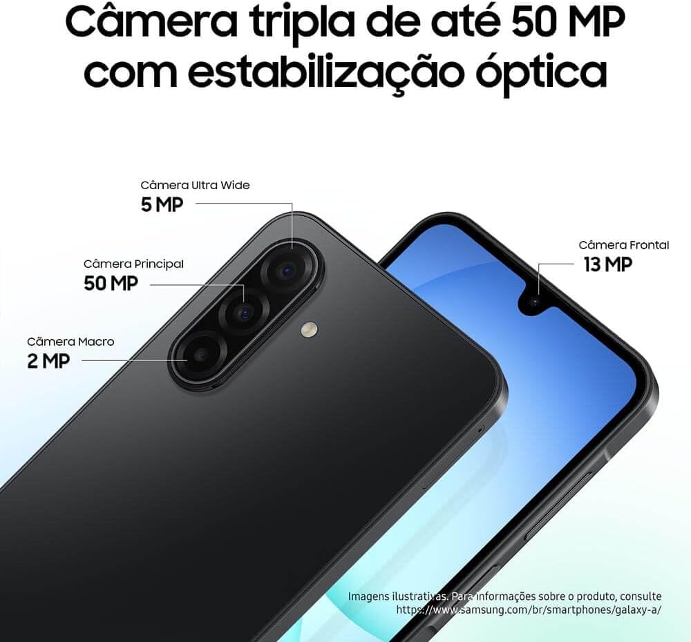 Celular Samsung Galaxy A17 5G, 128GB, 4GB, 50MP Tela 6.7" - Preto - Imagem 5