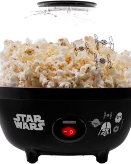 Pipoqueira Bowl Star Wars Mallory – Pipoca Doce ou Salgada, Tampa Bowl, Botão Liga/Desliga, Pés Antiderrapantes, Produto Licenciado Disney – 127V