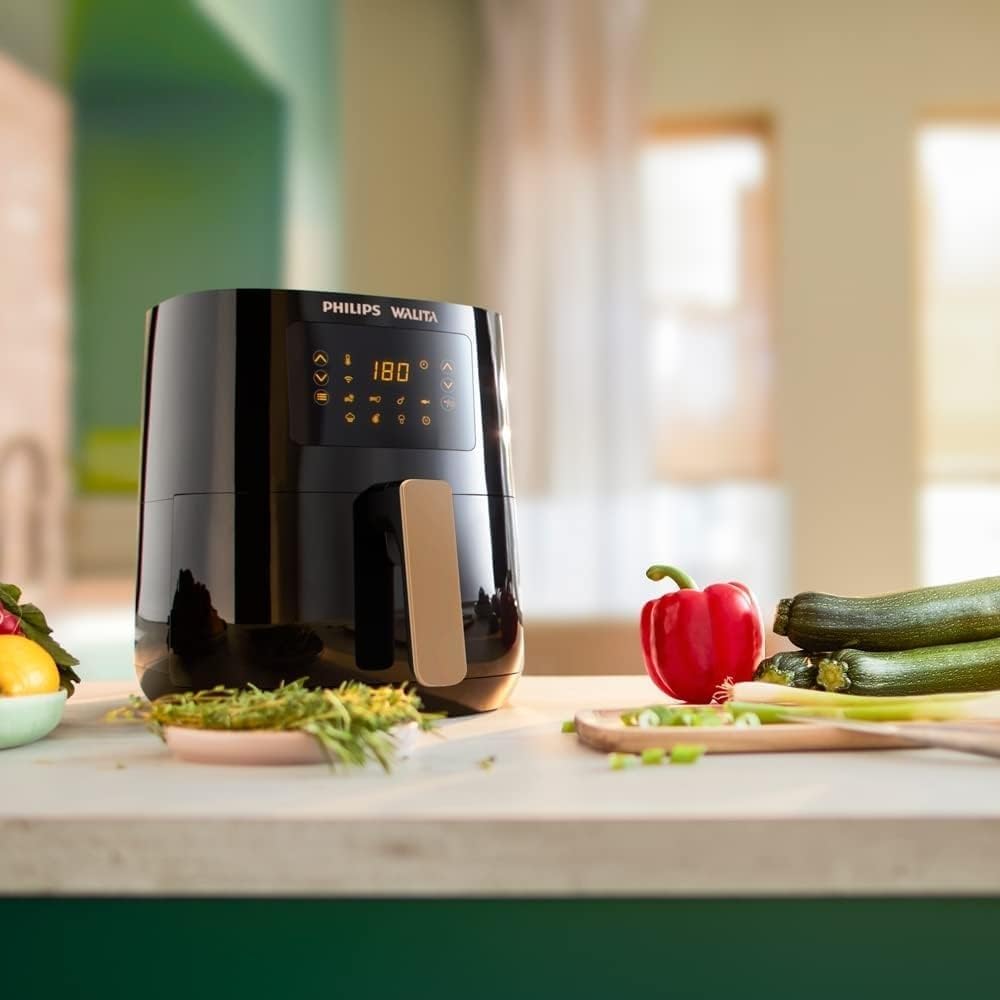 Philips Walita Preta Fritadeira Airfryer Essential XL Digital, 6.2L de capacidade, Garantia internacional de dois anos, 220V, 2000W (RI9270/91) - Imagem 2