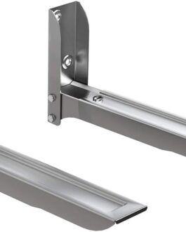 Suporte de Parede Para Fornos e Micro-ondas em Aço Carbono, Comprimento Ajustável, Design Slim e Instalação Prática, Cinza, MW05SL, ELG