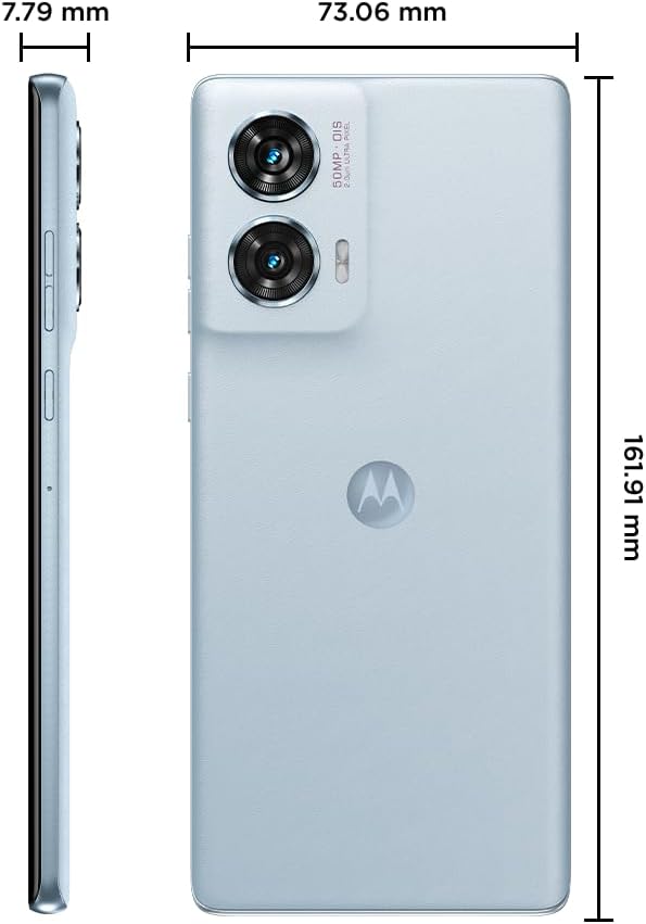 Smartphone Motorola Edge 50 Fusion 5G - 256GB 16GB (8GB RAM+8GB Ram Boost) 50MP Sony AI Camera IP68 NFC Blue Teal - Vegan Leather - Imagem 6
