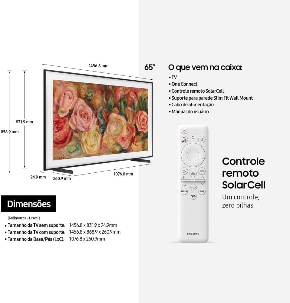 Samsung Smart TV 65" QLED 4K The Frame 65LS03D + Music Frame Combo - Imagem 5
