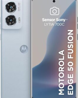 Smartphone Motorola Edge 50 Fusion 5G – 256GB 16GB (8GB RAM+8GB Ram Boost) 50MP Sony AI Camera IP68 NFC Blue Teal – Vegan Leather