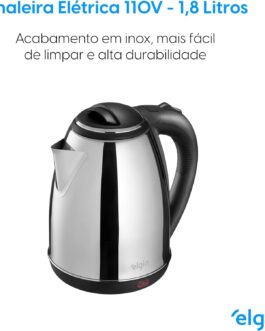 Chaleira elétrica Inox Elgin em Inox Sem fio 2 Litros 110V