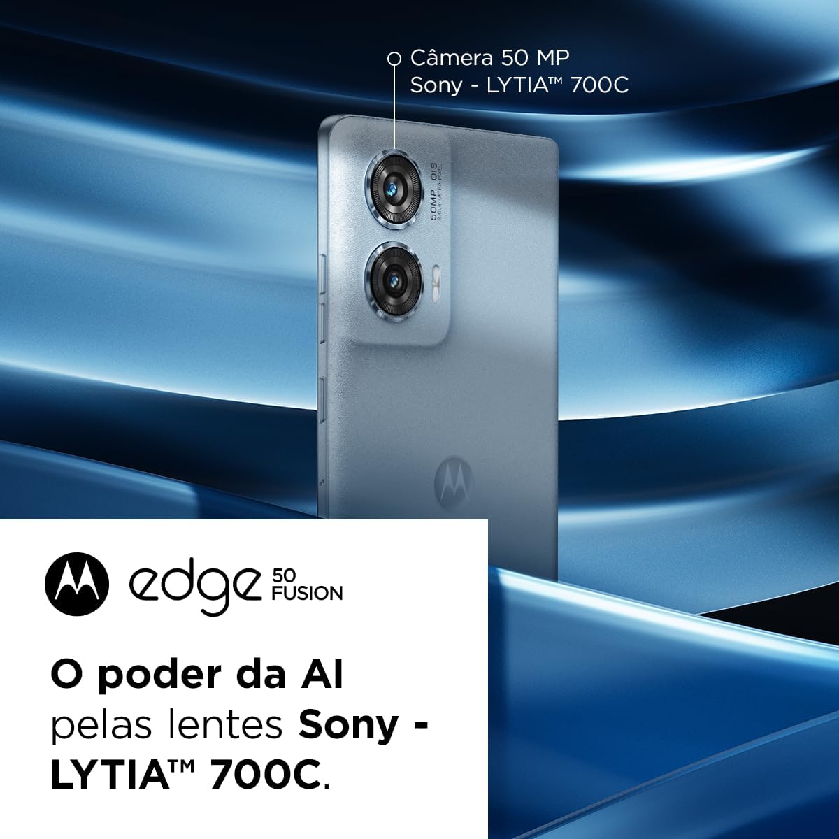 Smartphone Motorola Edge 50 Fusion 5G - 256GB 16GB (8GB RAM+8GB Ram Boost) 50MP Sony AI Camera IP68 NFC Blue Teal - Vegan Leather - Imagem 2