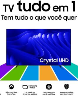 Samsung Smart Super Big TV 98″ Crystal UHD 4K 98DU9000 2024, Processador Crystal 4K, Painel até 120Hz, Alexa built in 98″