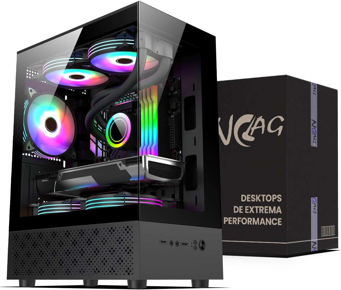 Pc Gamer Computador Completo NoLag Amd Ryzen 5, Radeon™ Graphics Vega, 32GB Ram, SSD 1TB NVMe, Gabinete RGB - Imagem 2