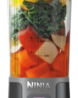 Ninja Blast Liquidificador Portátil Bivolt, Sem Fio, Recipiente de 470ml, Liquidificador Pessoal para Shakes e Smoothies, Livre de BPA, Tampa à Prova de Vazamento, Recarregável via USB-C