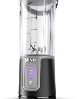 Ninja Blast Liquidificador Portátil Bivolt, Sem Fio, Recipiente de 470ml, Liquidificador Pessoal para Shakes e Smoothies, Livre de BPA, Tampa à Prova de Vazamento, Recarregável via USB-C