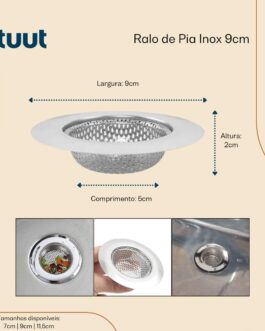Tuut, Linha Inox, Ralo de Pia/Tanque Reforçado, 9cm