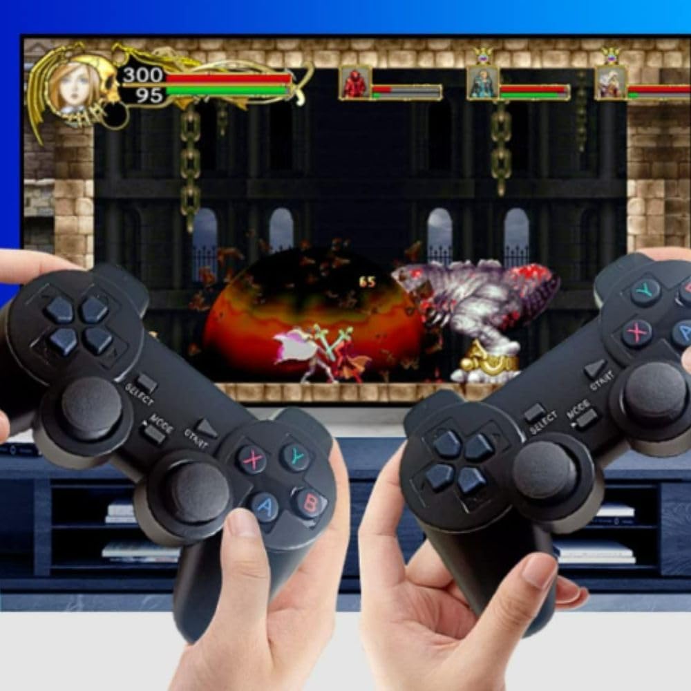 Video Game Stick HDMI Retrô com 2 Controles Sem Fio – Console Portátil com Jogos Clássicos e Modernos - Imagem 2