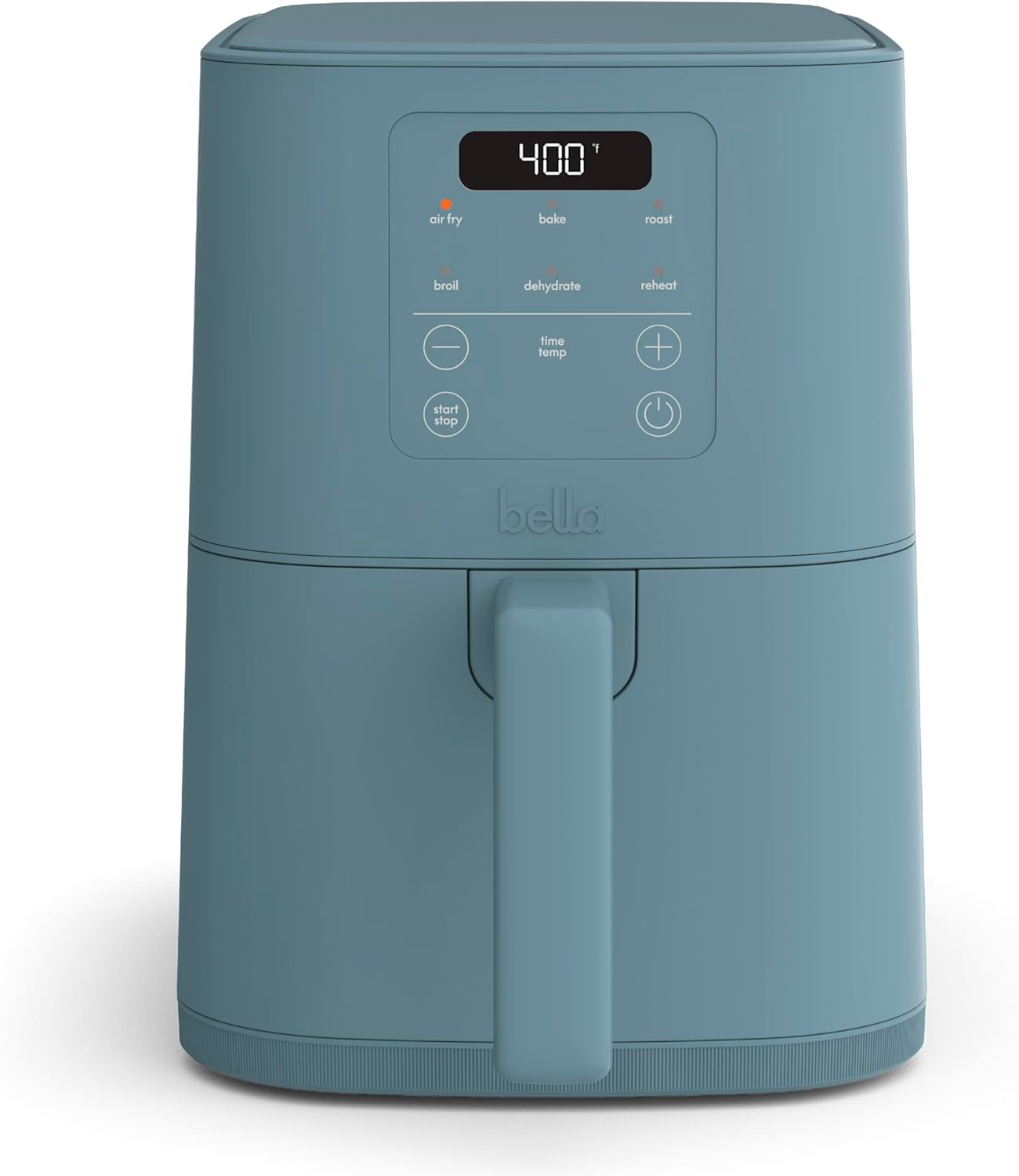 bella Fritadeira a ar fina de 4 litros, serve em qualquer lugar™, revestimento antiaderente de cerâmica EverGood™, temperatura ajustável, 6 opções de cozimento predefinidas, desligamento automático de bella Fritadeira a ar fina de 4 litros, serve em qualquer lugar™, revestimento antiaderente de cerâmica EverGood™, temperatura ajustável, 6 opções de cozimento predefinidas, desligamento automático de