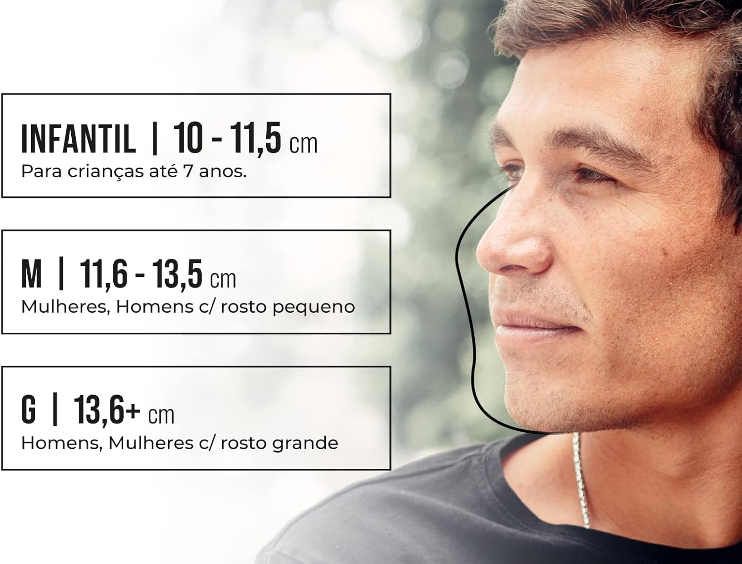 Máscara Fiber Knit Sport (G, PRETO) - Imagem 4