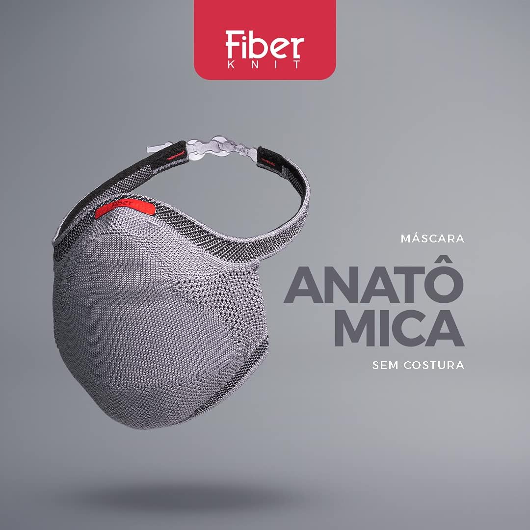 Máscara Fiber Knit Sport (G, PRETO) - Imagem 6