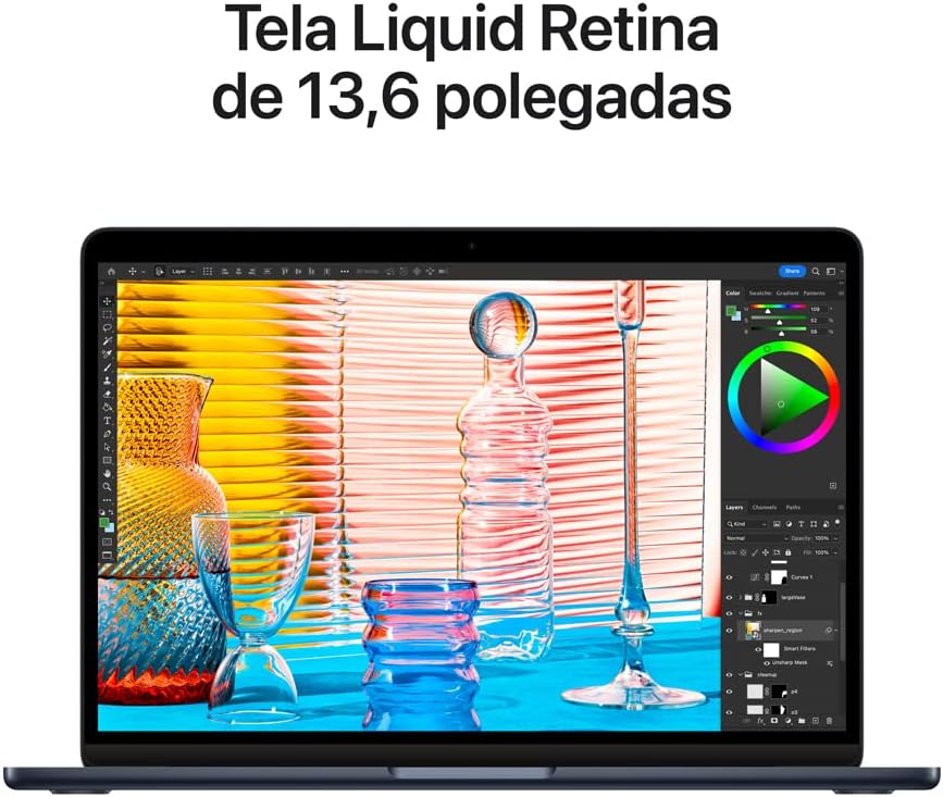 Notebook MacBook (2022) Apple com chip M2: tela Liquid Retina de 13.6 polegadas, 16GB de RAM, 256 GB de SSD. Meia-noite. - Imagem 4