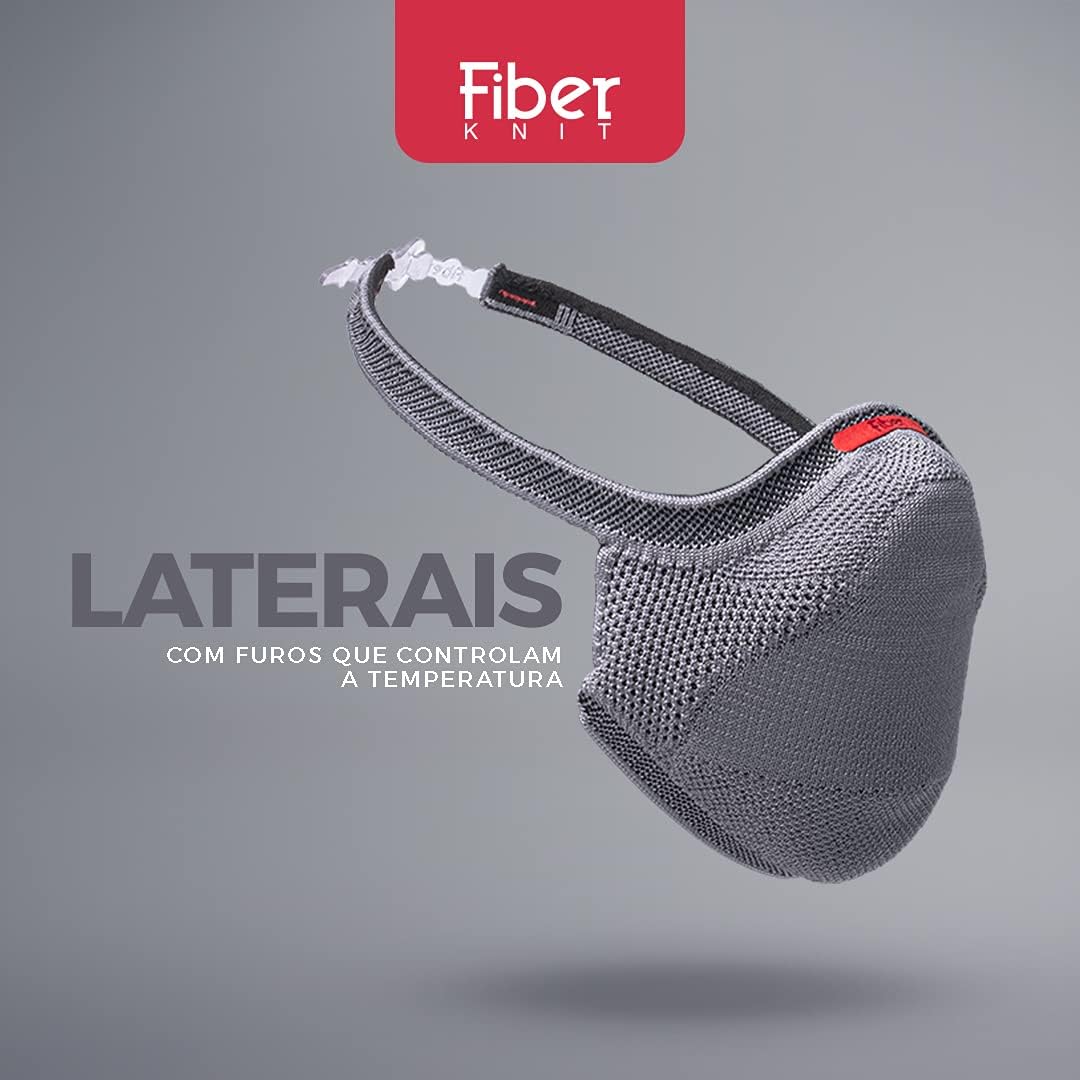 Máscara Fiber Knit Sport (G, PRETO) - Imagem 7