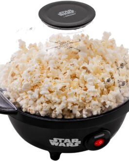 Pipoqueira Bowl Star Wars Mallory – Pipoca Doce ou Salgada, Tampa Bowl, Botão Liga/Desliga, Pés Antiderrapantes, Produto Licenciado Disney – 127V
