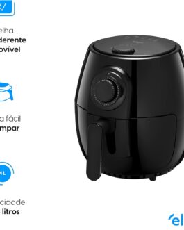 Fritadeira Elétrica Quick Fryer Elgin 4 Litros Preta com cesta removível 110V – Airfryer