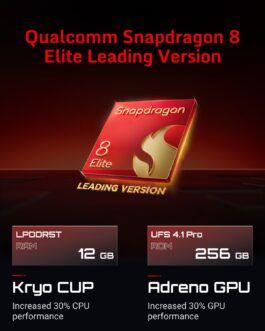 REDMAGIC 10S Pro Smartphone, Celular para Jogos 144Hz, Android 5G, 12GB RAM + 256GB ROM, Snapdragon 8 Elite Leading Version, Tela AMOLED 1.5K de 6.85″, Câmera de 50MP, Celular Desbloqueado Nightfall