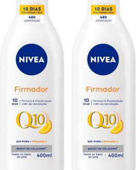 NIVEA Kit Loção Hidratante Firmador Q10 + Vitamina C para Todos os Tipos de Pele 400ml