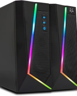 Caixa De Som Adamantiun Nirvan S10a P2 3.5mm Estéreo 2.5 3W*2 RGB Preto