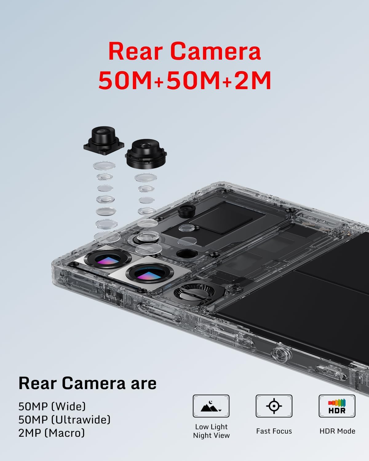 REDMAGIC 10S Pro Smartphone, Celular para Jogos 144Hz, Android 5G, 12GB RAM + 256GB ROM, Snapdragon 8 Elite Leading Version, Tela AMOLED 1.5K de 6.85", Câmera de 50MP, Celular Desbloqueado Nightfall - Imagem 7