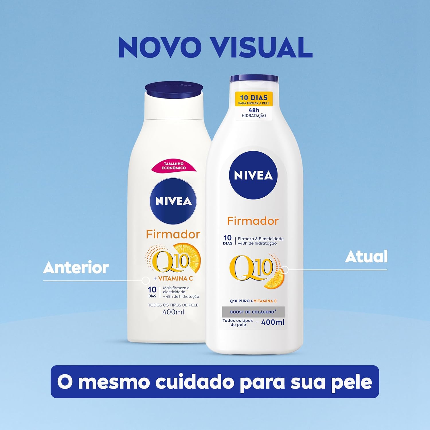 NIVEA Kit Loção Hidratante Firmador Q10 + Vitamina C para Todos os Tipos de Pele 400ml - Imagem 4