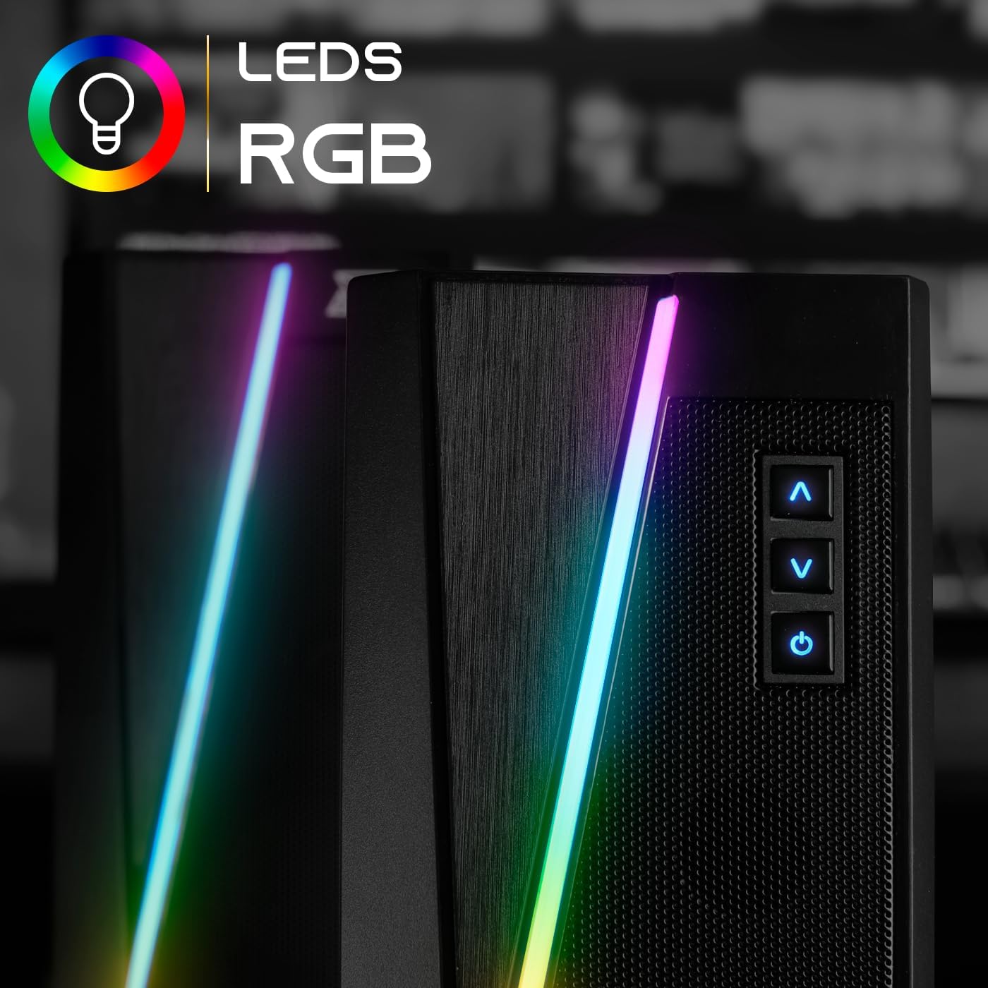 Caixa De Som Adamantiun Nirvan S10a P2 3.5mm Estéreo 2.5 3W*2 RGB Preto - Imagem 5