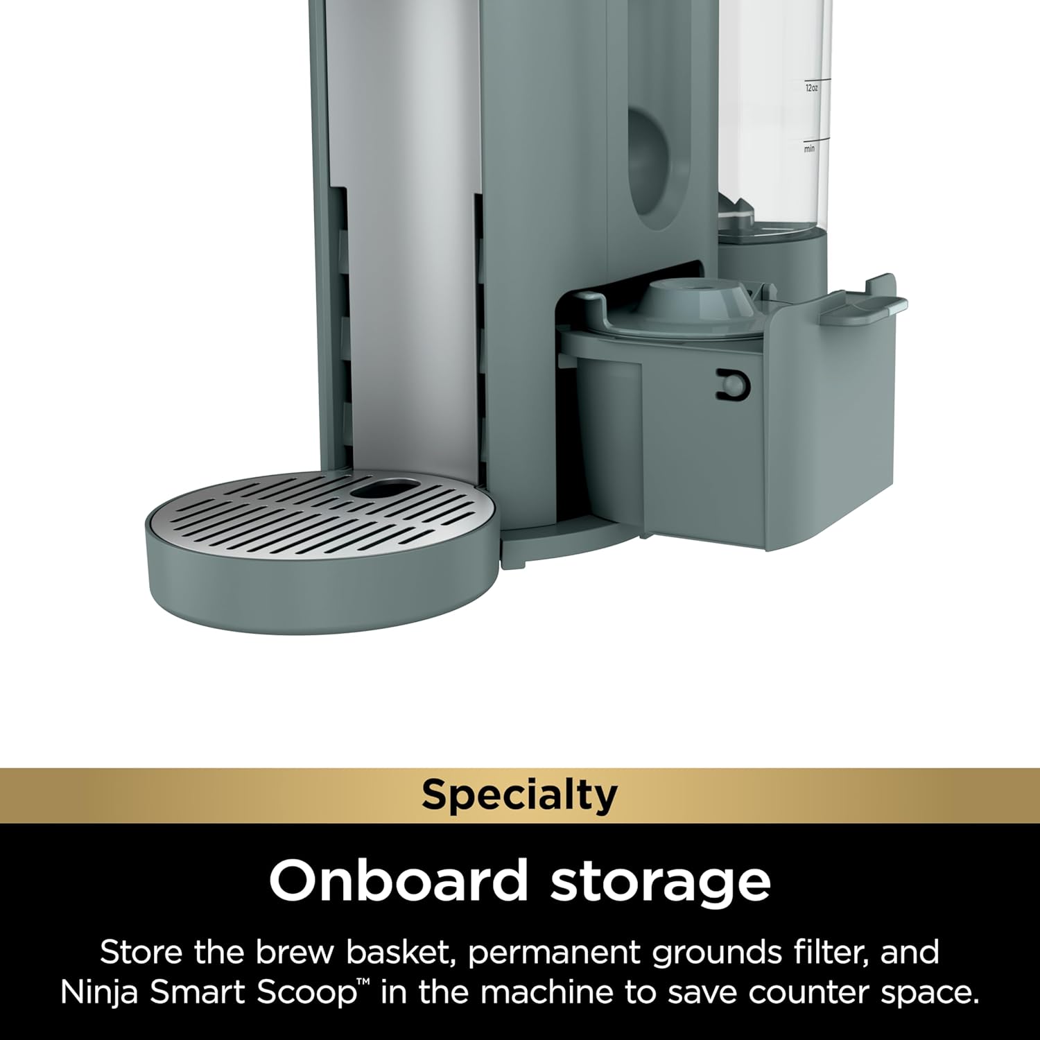Ninja Cafeteira de reserva única Pods & Grounds Speciality, compatível com cápsulas K-Cup e espumador de leite embutido, copos de 170 g a 680 g, cafeteira gelada, - Imagem 9