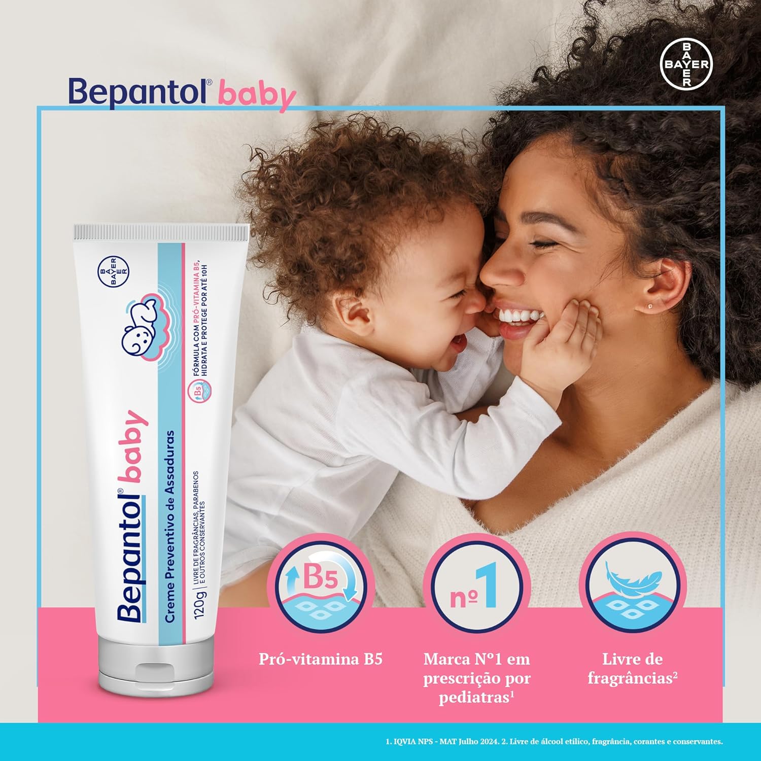 Bepantol Baby Pomada Assadura Bebe Hipoalergênica 120g - Imagem 3