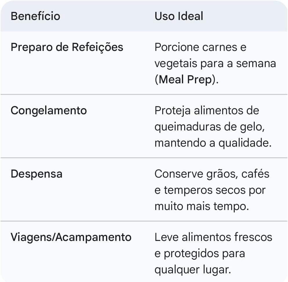 Seladora a Vácuo Automática e Portátil, para Uso Doméstico, Otimizada para Carnes, Queijos e Alimentos em Geral - Embalagem Moderna e Conservação Profissional com máxima eficiência. - Imagem 4